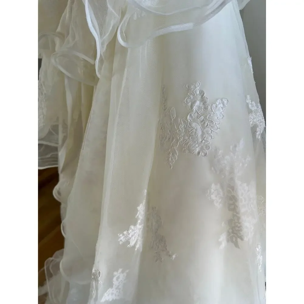 Maggie Sottero Chloe Wedding Dress Sweet Heart Ball Gown Lace Tulle Ivory 10 NWT - Picture 7 of 11